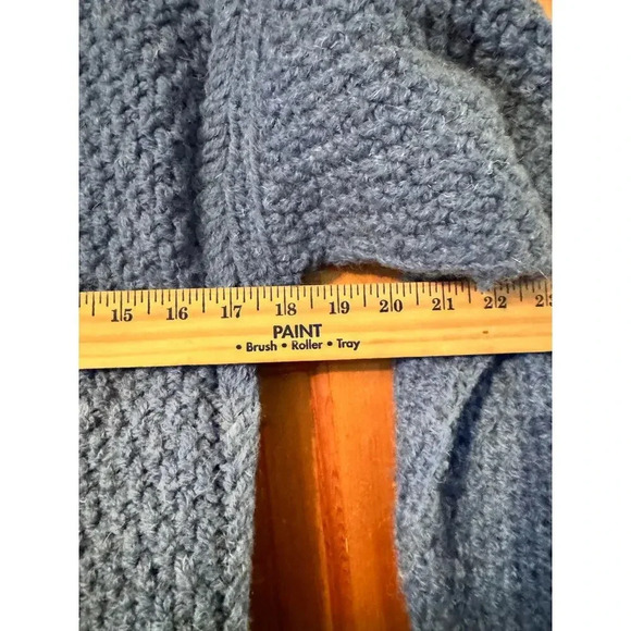 Hand Made 100% Wool fishermans cardigan sweater Art to wear M - Picture 6 of 7